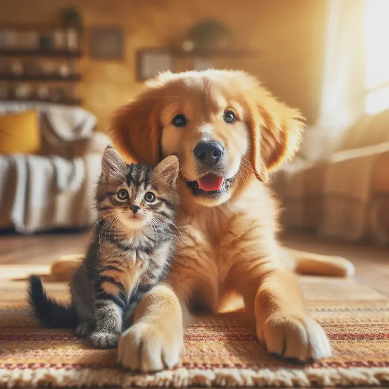 Unlikely Pet Friends: Cats and Dogs as Buddies